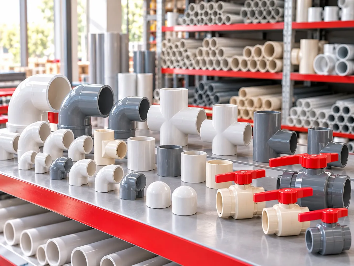 Injection-moulded pvc pipes & fittings components